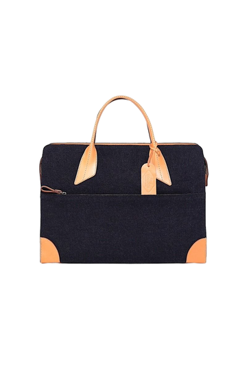 K-3 Selvedge Denim Business Bag-DENIM x Vegetable Tanned Leather,DENIM x Vegetable Tanned Leather, small image number 0