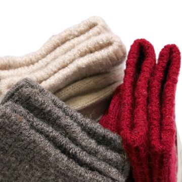 NK0119 Women's Wool Jacquard Socks (Oatmeal,Grey,Wine),OATMEAL, small image number 5