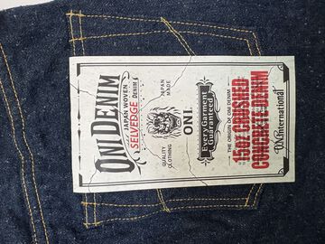 ONI622CCD-GOLV 15oz Crushed Concrete Denim Weft: Grayish Olive Kabuki Selvedge Relax Tapered,, small image number 8