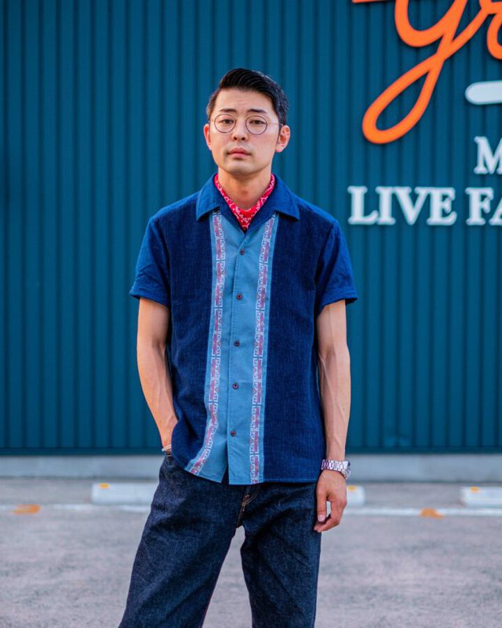 GZ-ITLS-0407 Italian Collar S/S Shirts D.ID-LIGHT INDIGO-4L,LIGHT INDIGO, medium image number 6