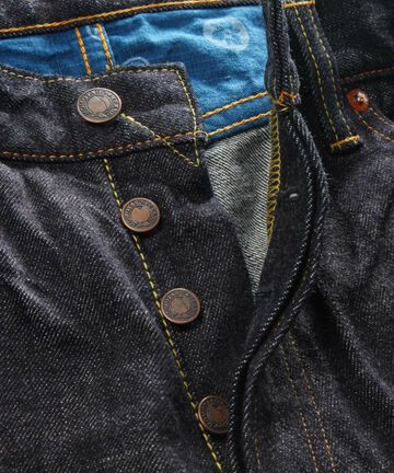G017-MB Copper Label14.7oz Deep Colored Selvedge denim tight Straight-One Washed-30,, small image number 5