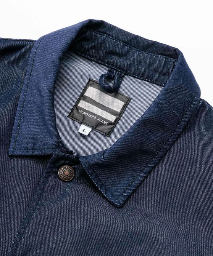 MJK0010M31 GTB NYLON DENIM COACH JACKET-NAVY-S,NAVY, medium image number 1