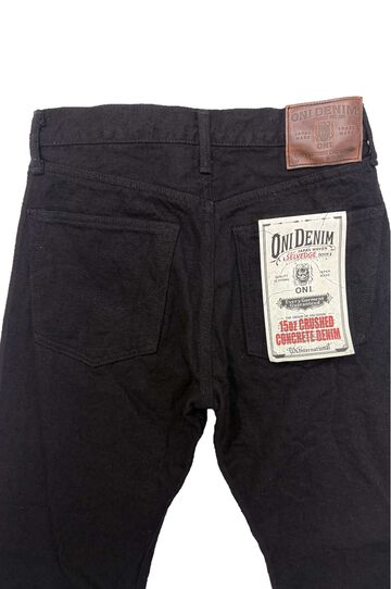ONI246CCD-BKBK 15oz Crushed Concrete Denim Black x Black Kabuki Selvedge  Neat Straight,, small image number 2