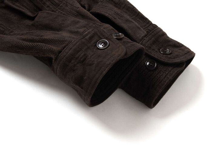 5717 Amami Mud Dyed Jacquard Shirts,BROWN, medium image number 7