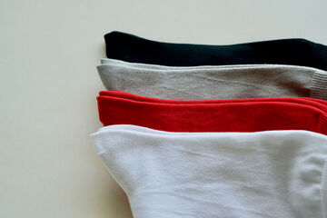 NK0201 EGYPTIAN COTTON PLAIN SOCKS RED,RED, small image number 8