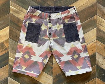 GZ-RBNS-0304-WHT 2-Side Navajo Denim Short 10OZ (White),, small image number 2