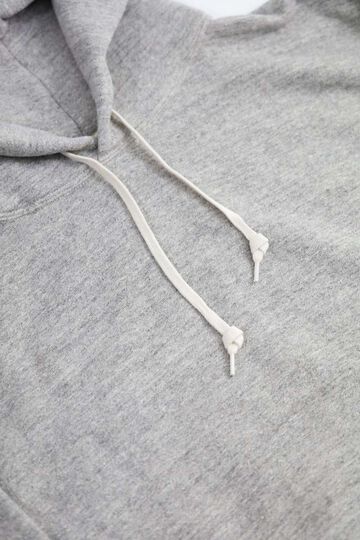 03-0016 LOOP WHEEL HOODED SWEAT SHIRT 64HEATHER GRAY,, small image number 2