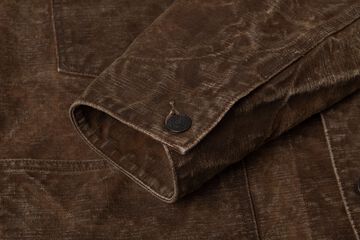 【Pre-Order】4668 13oz Hand-Dyed Kakishibu-zome Duck Work Jacket,KAKISHIBU, small image number 3