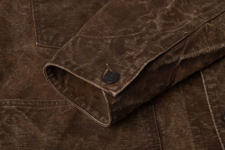【Pre-Order】4668 13oz Hand-Dyed Kakishibu-zome Duck Work Jacket,KAKISHIBU, medium image number 3
