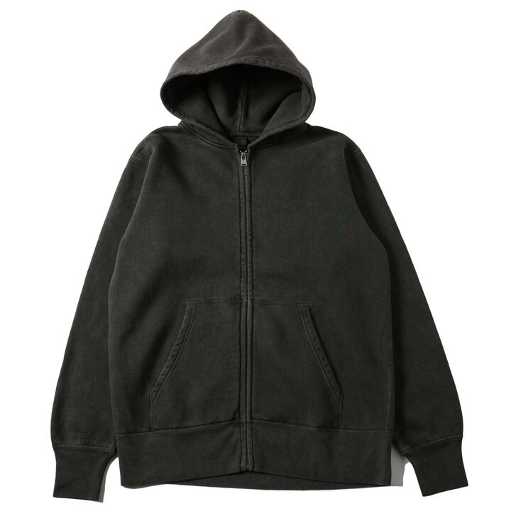 BR-3010PG  "STANDARD" COZUN ZIP HOODIE PIGMENT DYE (BLACK),, medium
