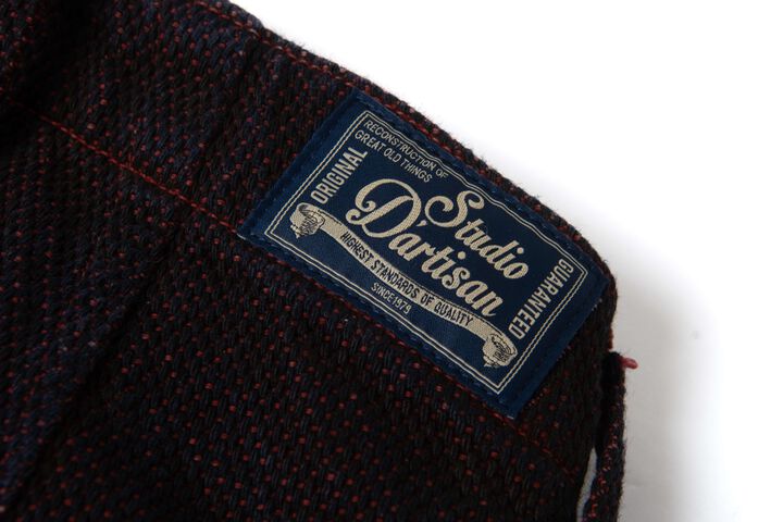 【Pre-Order】1942 13oz Bengara-dyed Sashiko Pants Regular Straight,RED, medium image number 6