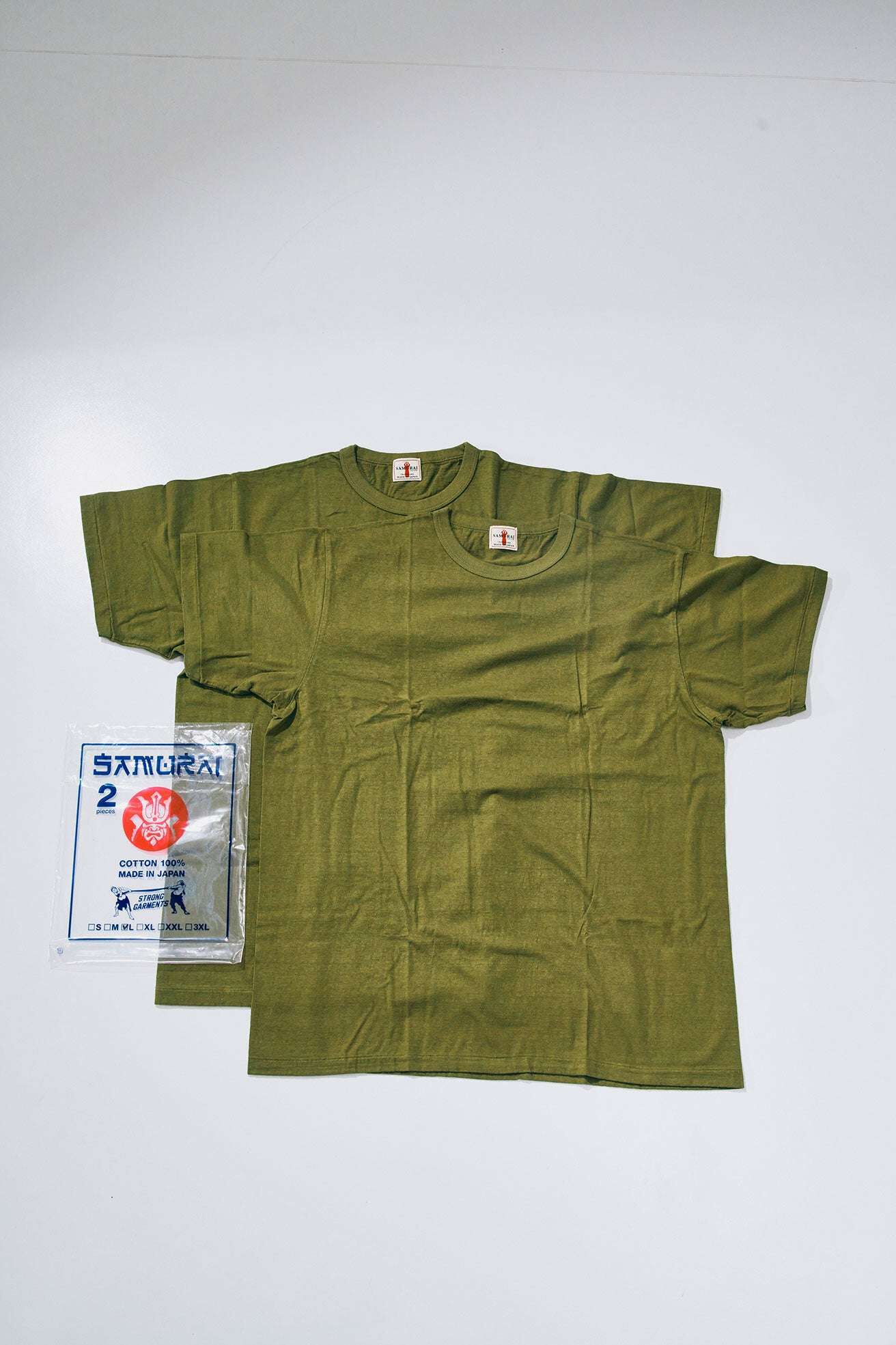 Denimio | SJ2PST-CREW Crew Neck 2-Pack T-Shirt (OLIVE)