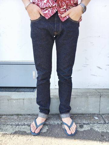 ONI-707LWZR 12.5OZ NATURAL INDIGO LOW TENSION DENIM EURO TIGHT STRAIGHT,, small image number 2