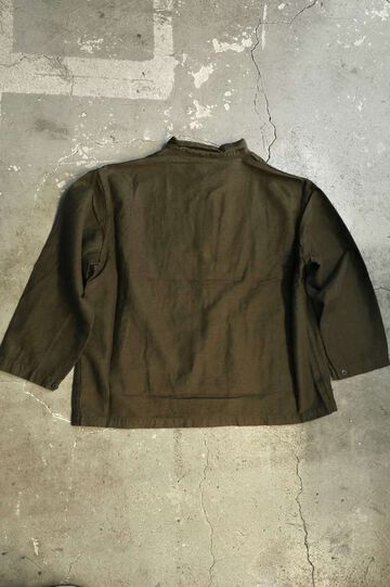 01-6061 COTTON LINEN MOLESKIN RELAX FIT SIMPLE WORK JACKET (52 Coffee Brown),, small image number 1