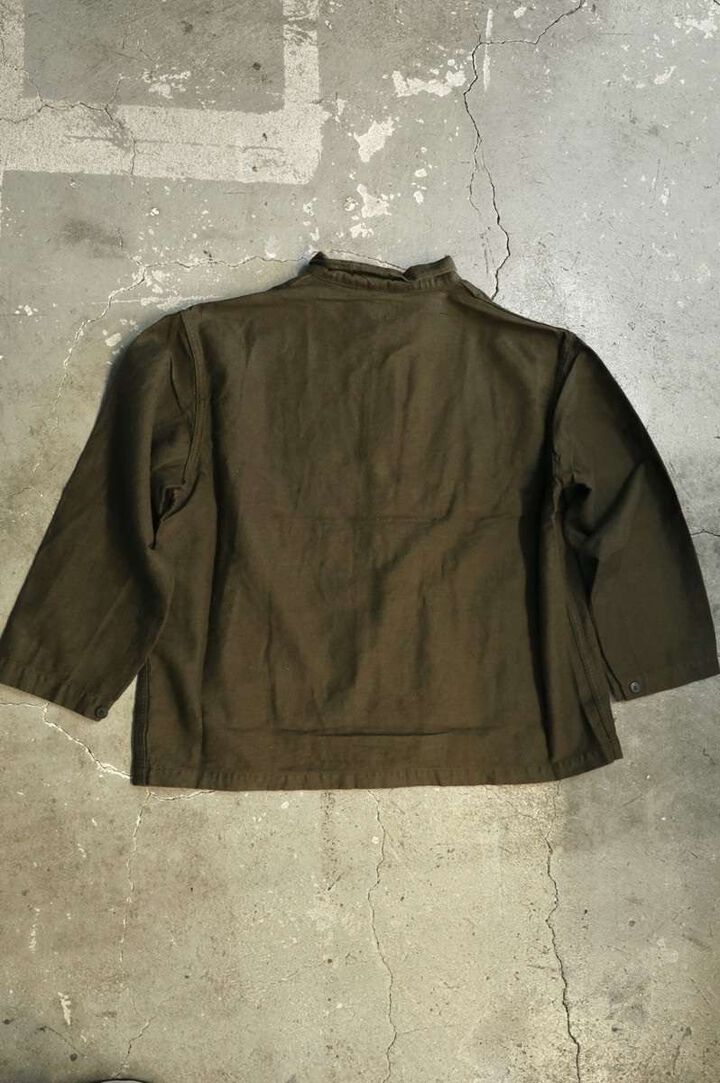 01-6061 COTTON LINEN MOLESKIN RELAX FIT SIMPLE WORK JACKET (52 Coffee Brown),, medium image number 1
