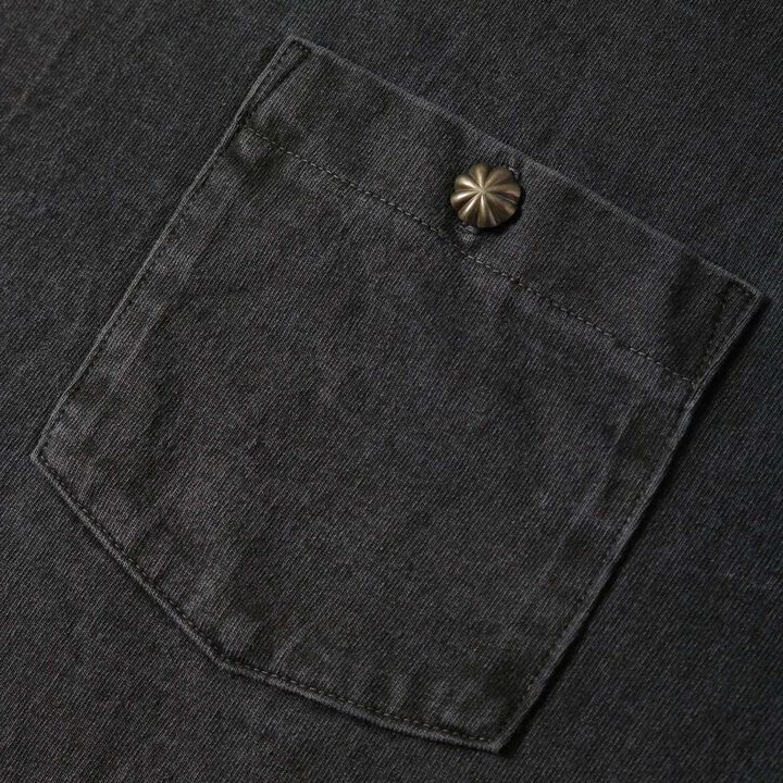 BR-25315 BIG COZUN 14/- COZUN Apollo Concho 9 sleeves T-Shirt 【Button Works】,BLACK, medium image number 4