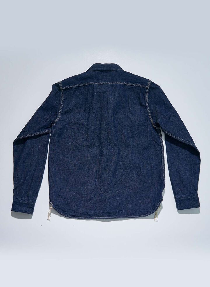 SJWS-SC01 10oz JAPANESE COTTON DENIM WORK SHIRT,INDIGO, medium image number 1