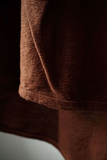 【CAPERTICA】CAP708CS04-ND Natural Dyed Linen Heavy Jersey / Asymmetry Tee,KAKISHIBU, small image number 17