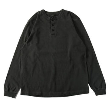 BR-3044PG COZUN LONG SLEEVES HENLEY PG T (Pigment),BLACK, small image number 1