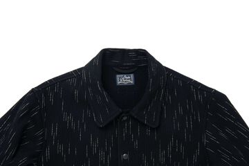 4616 Kasuri Dyed Beach Cloth Jacket,BLACK, small image number 3