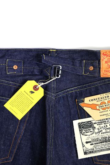 Lot No. SC49005 / SUGAR CANE Super “Denim” Collectibles #05 14.25oz. BLUE DENIM WAIST OVERALLS “1942” MODEL,, small image number 5