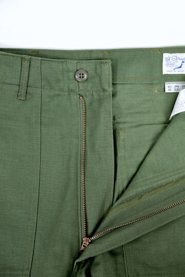 00-5042 HIGH WAIST FATIGUE PANTS 16GREEN-One Wash-2,, small image number 3