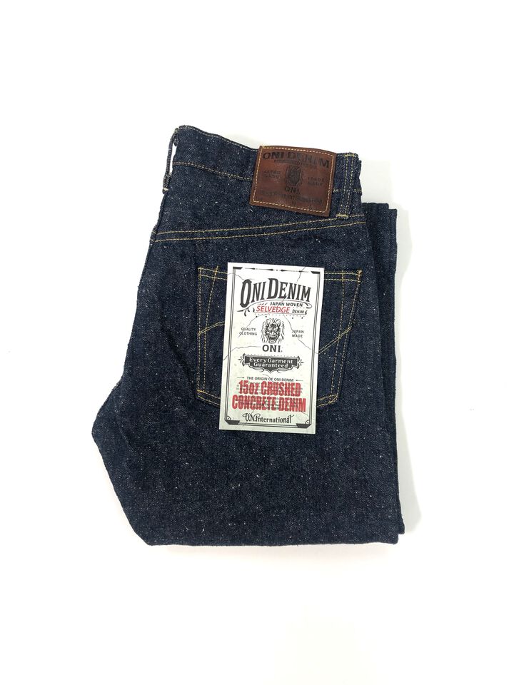 ONI622-CCD-Kabuki 15oz Crushed Concrete Denim Kabuki Selvedge Relax Tapered,, medium