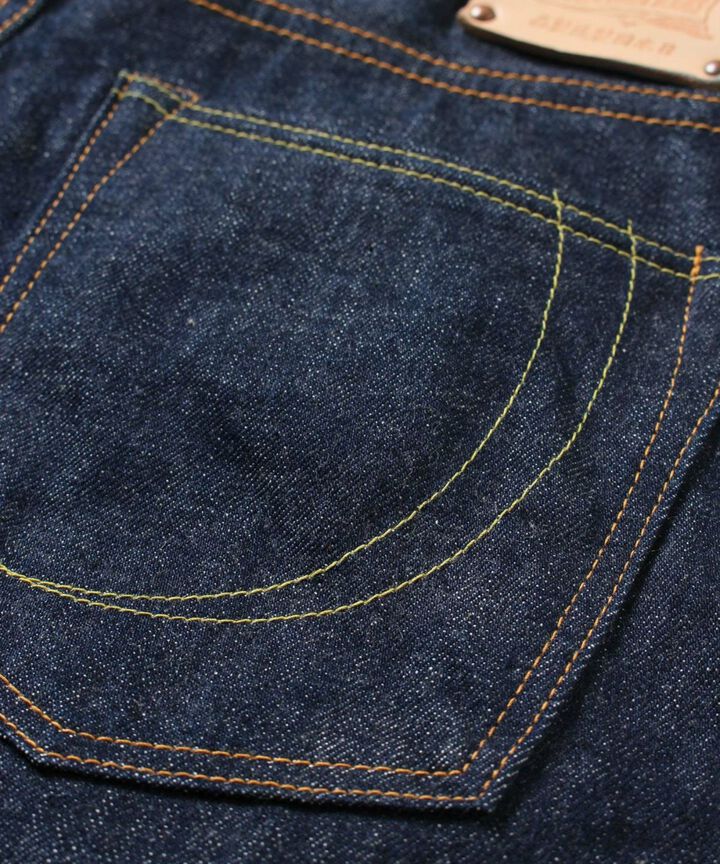 G003-MZ 14.7oz Copper Label Classic Wide Straight Zipper Fly Jeans-One Washed-28,, medium image number 11