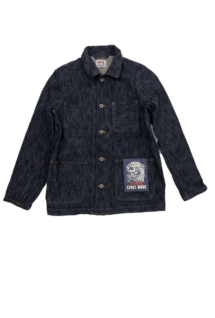 ONI03502-鬼KASE 16oz Natural Indigo ONIKASE Coverall,, medium