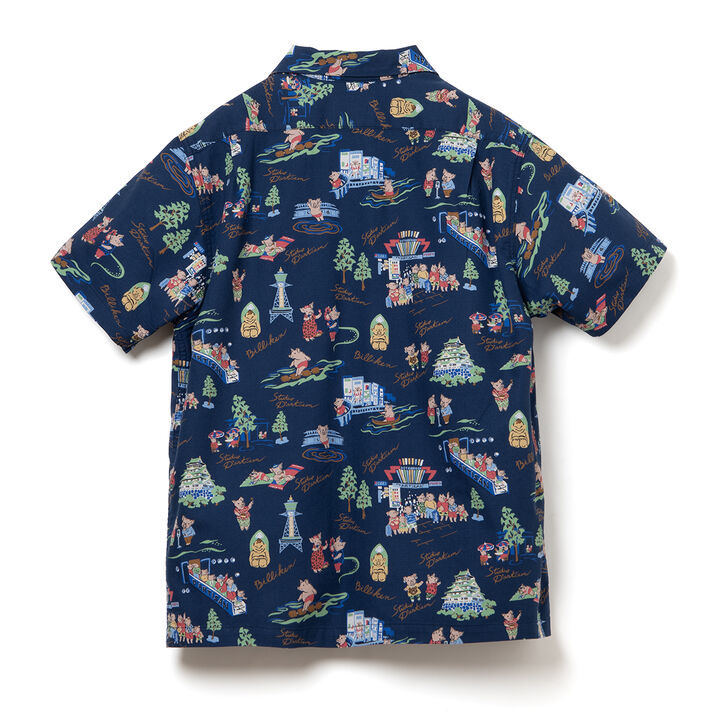 BILLI-003 Billiken Collab Aloha Shirts,NAVY, medium image number 3