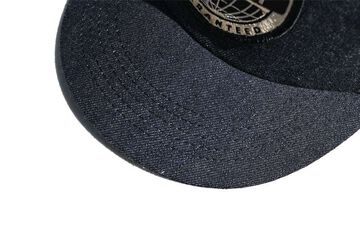 TR25SS-701 Earth Logo Denim Tracker Cap (Natural, Black, Indigo),NATURAL, small image number 9
