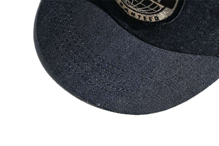 TR25SS-701 Earth Logo Denim Tracker Cap (Natural, Black, Indigo),NATURAL, medium image number 9