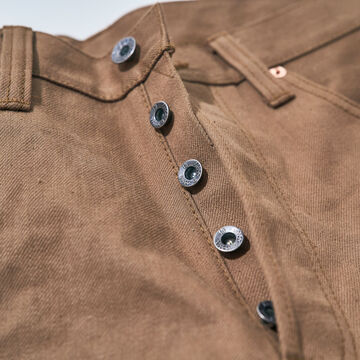 S310SP 15OZ JEANS SHORT PANTS (INDIGO, KHAKI),KHAKI, small image number 3