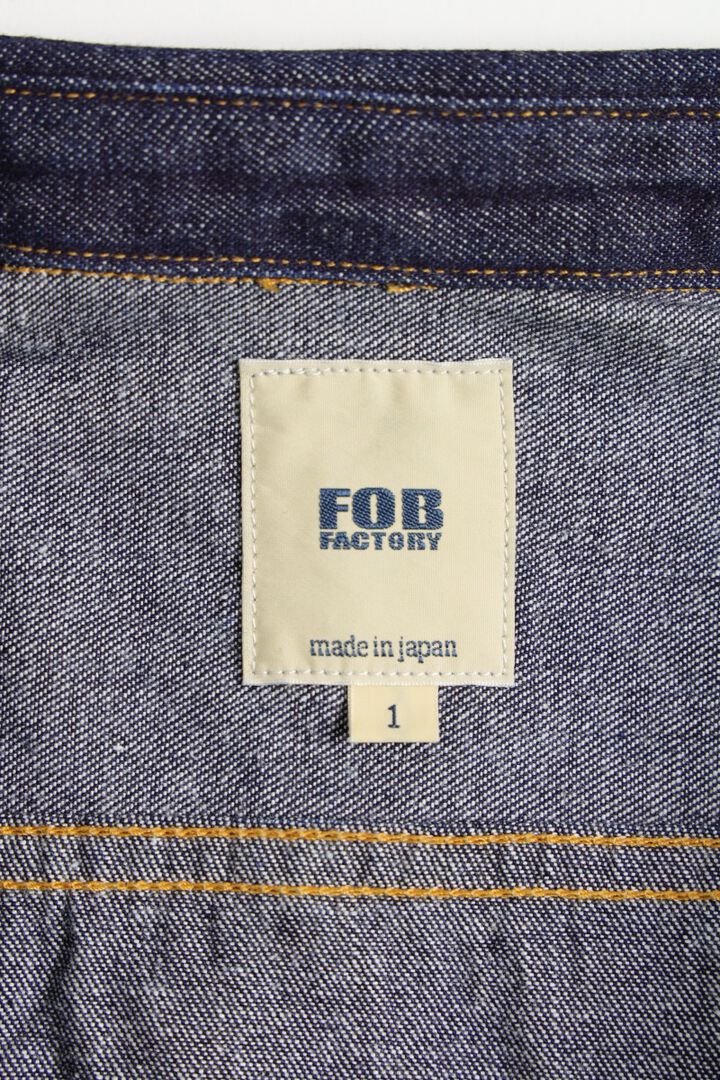 F3484 10OZ DENIM COAL MINER SHIRT SELVEDGE DENIM (INDIGO)-One Wash-L,, medium image number 3
