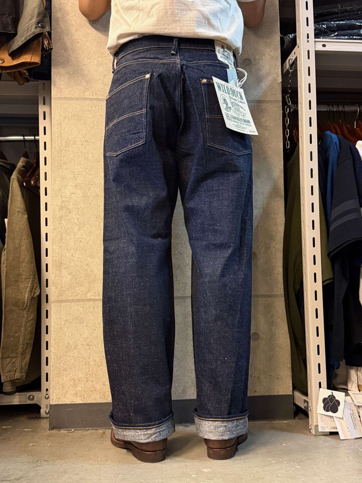 M1012RC (001) 16OZ GR LABEL WILD DUCK JEANS (WIDE STRAIGHT),, medium image number 2