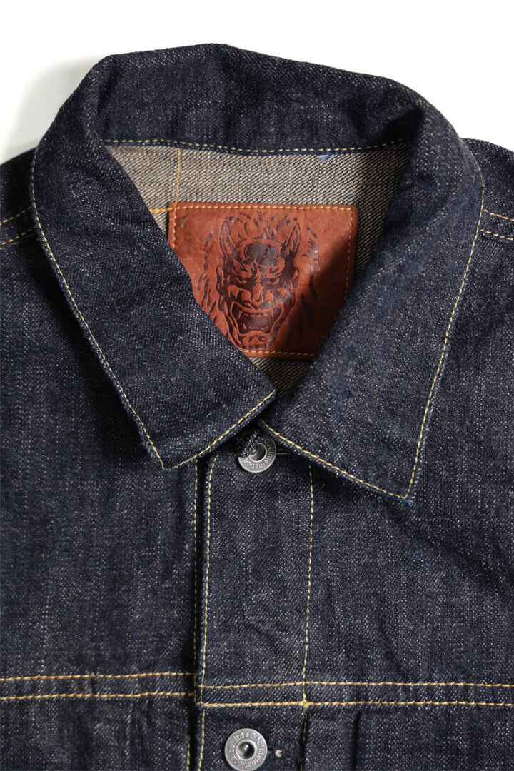 ONI02516P-14KBE 14oz Oni Denim Beige 2nd Type Jacket with handwarmers,, medium image number 2