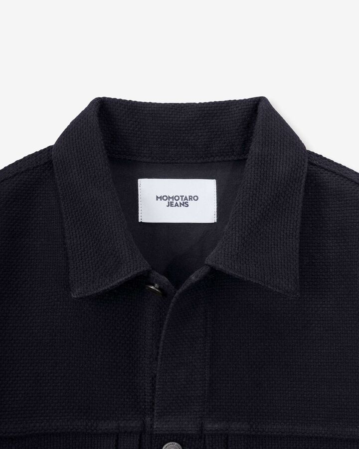 MMGJ6005 #002 SASHIKO JACKET-OVERDYE,BLACK, medium image number 3