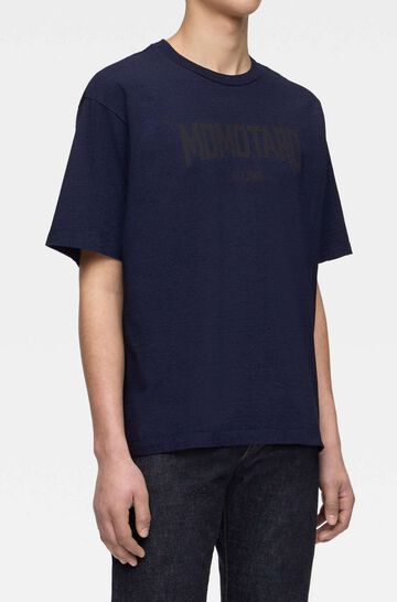 MMTS6008 YARN DYED SHORT SLEEVE T-SHIRT  ALPHABET,INDIGO, small image number 1