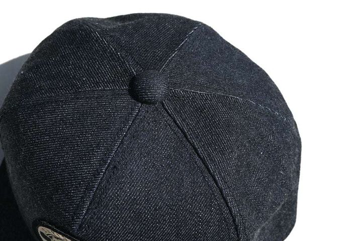 TR25SS-701 Earth Logo Denim Tracker Cap (Natural, Black, Indigo),NATURAL, medium image number 3