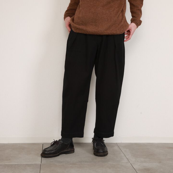 182PT02 Sashiko W-Tuck Pants（BLACK）-BLACK-L,BLACK, medium image number 14