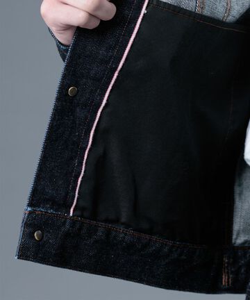MXGJ1000 15.7oz DEEP INDIGO DENIM V-SEAM JACKET,, small image number 6