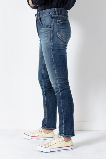 73979 Stretch Denim Slim Tapered Pants BLUE-MEDIUM BLUE-S,MEDIUM BLUE, small image number 5