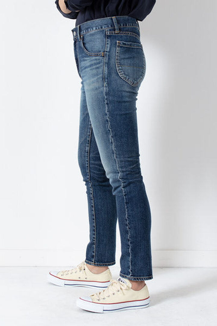 73979 Stretch Denim Slim Tapered Pants BLUE-MEDIUM BLUE-S,MEDIUM BLUE, medium image number 5