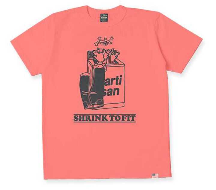 8167B USA Cotton Print T-shirts,ORANGE, medium image number 0