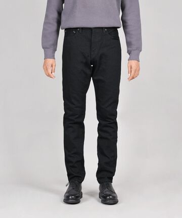 MXJE1101 15.7OZ SELVEDGE BLACK DENIM NARROW TAPERED-One Wash-28,, small image number 0