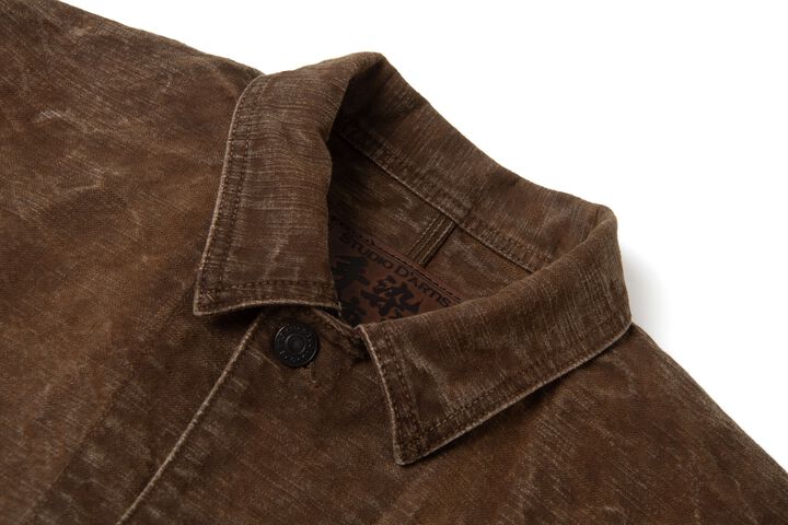 【Pre-Order】4668 13oz Hand-Dyed Kakishibu-zome Duck Work Jacket,KAKISHIBU, medium image number 2