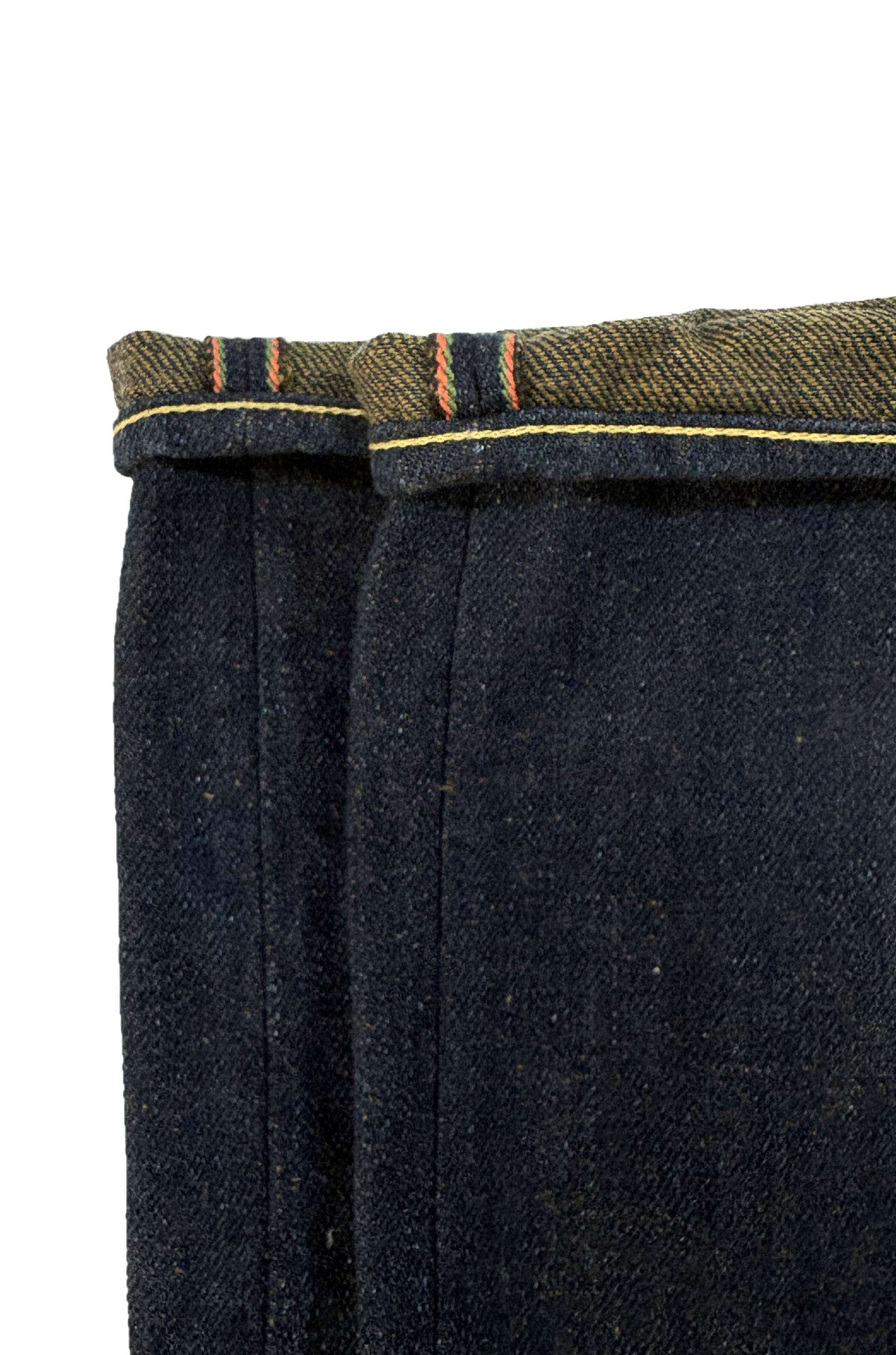 DENIMIO | ONI288ZR-OLV 20oz Secret Denim weft Olive Regular Straight