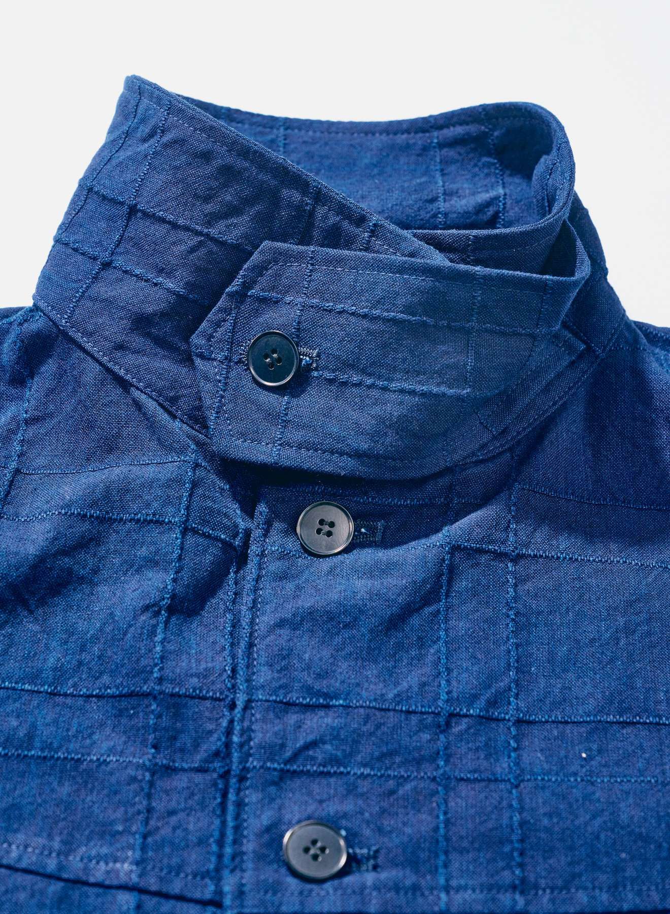 DENIMIO | SJSJK26-ARS Indigo Sashiko Lattice Dobby Jacket