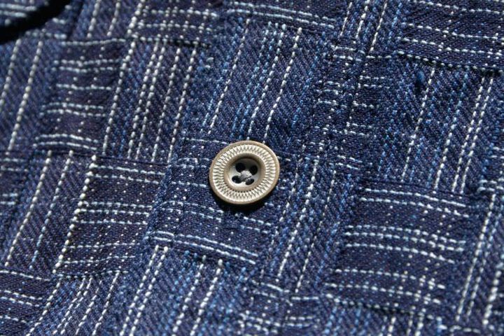 SSS21IK PURE INDIGO ICHIMATSU WORK SHIRT-INDIGO KOUSHI-XS,INDIGO KOUSHI, medium image number 16