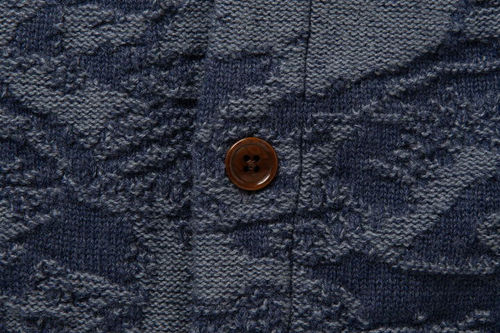 8184 Pig Camouflage Knit Cardigan,NAVY, medium image number 3